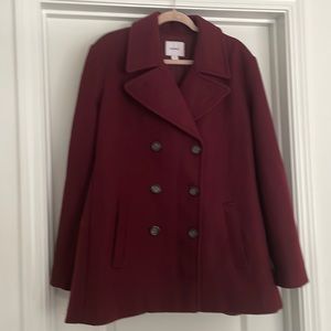 Burgundy Pea Coat